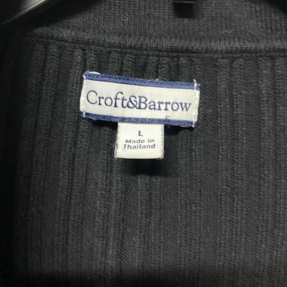 Croft & Barrow Sweater Jacket Size Large Ribbed - Picture 3 of 6